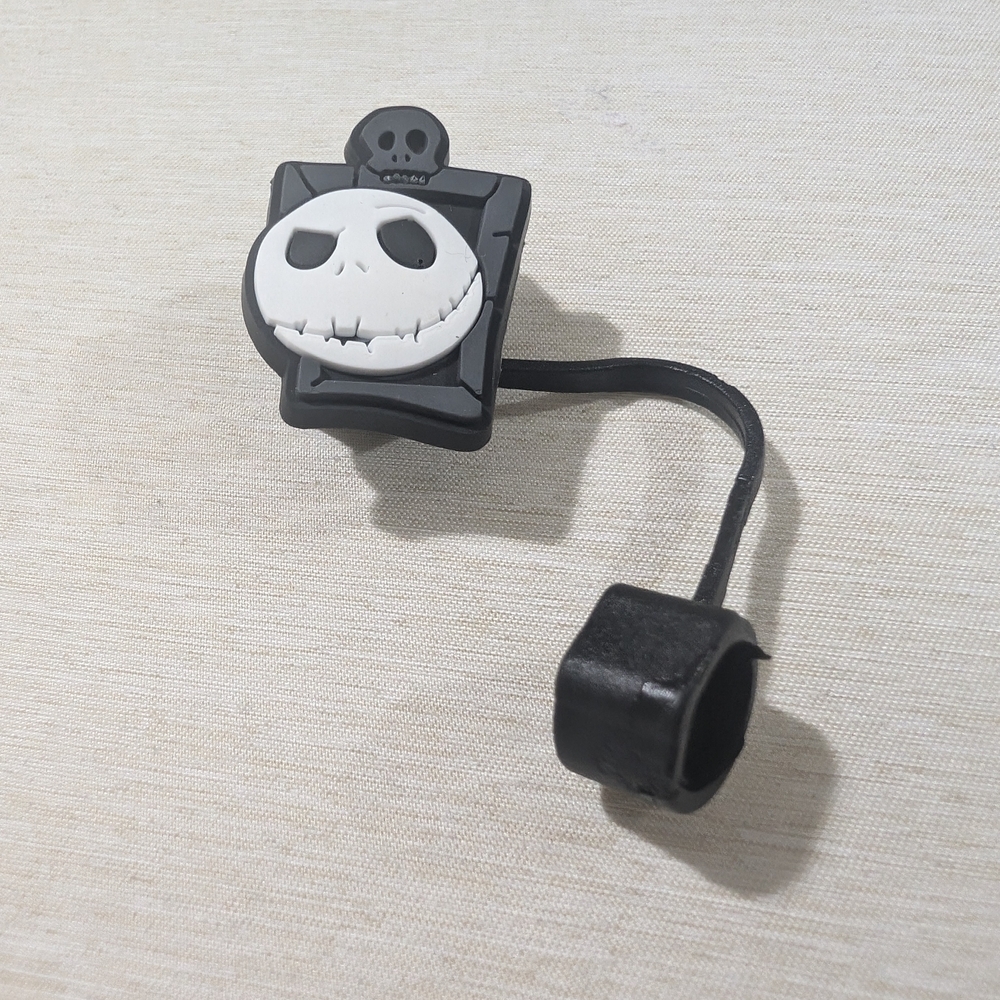 🎀$5 Disney The Nightmare Before Christmas Black and White Straw Charm